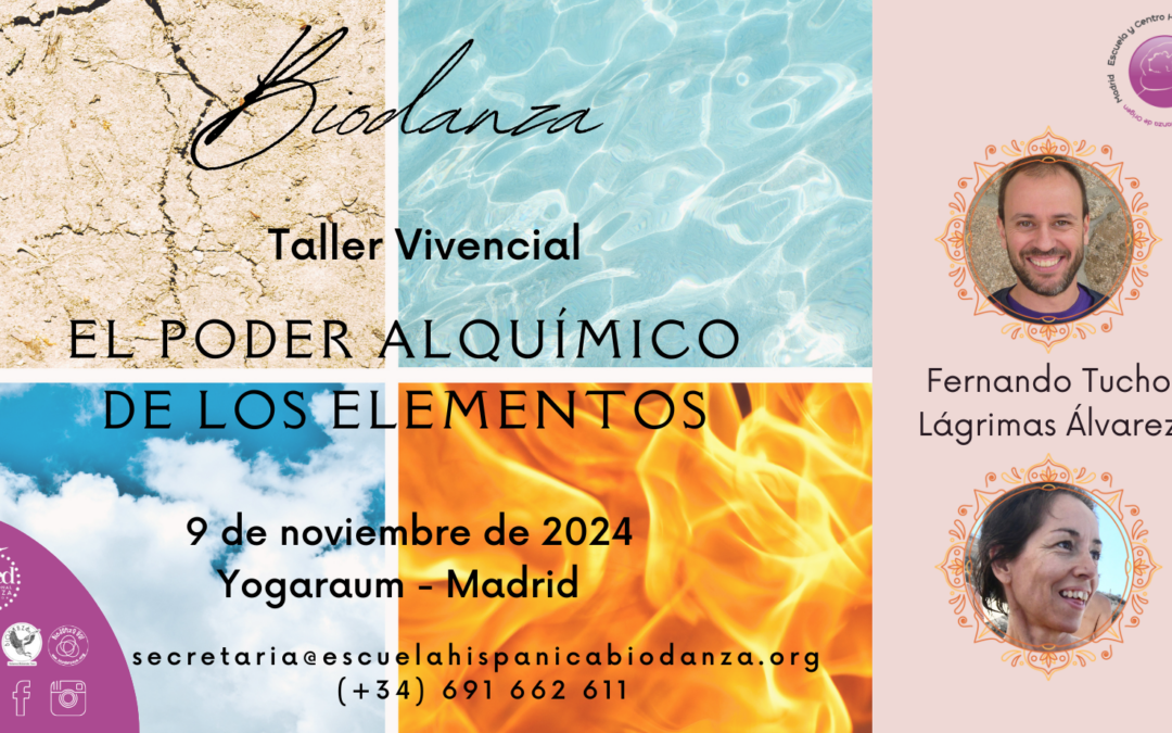 Taller Vivencial: “El Poder Alquímico de los Elementos” con Fernando Tucho y Lágrimas Álvarez